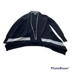 Banana Republic  Draped Cardigan Sweater Black size Small Italian Wool Cashmere Photo 5