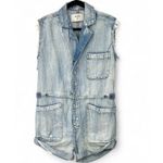 Anthropologie One Teaspoon XS Womens Denim Romper Shorts One Piece Outfit Photo 2