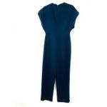 Club Monaco NEW Janah V-Neck Jumpsuit In Aviator Navy Blue Size 2 Quiet Luxe Photo 3