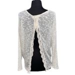 Altar'd State NEW Altar’d State Open Back Crochet Trim Woven Long Sleeve Sweater size Medium Photo 2