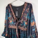 City Chic Ivanna Opulent Baroque Floral Maxi Dress Tie Front Photo 2