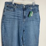 L.L. Bean 207 Vintage High Rise Boyfriend Jeans Faded Indigo Size 18 Medium Tall Blue Photo 2