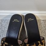 J.Crew Leopard Calf Hair Wedge Heel Espadrille Slide Sandals Womens Sz 8 Beach Photo 3