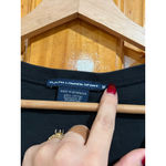 Ralph Lauren  Sport V Neck Tee M Black Purple Pony Logo 100% Cotton Casual Top Photo 2