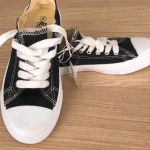 🆕Casual Cool Classic Black & White Cool Canvas Low Top Tennis Shoes 8🆕 Photo 1