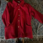 Blair  fleece red jacket with gold buttons vintage Photo 0