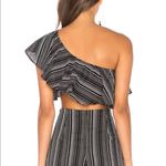 For Love & Lemons Striped One Shoulder Crop top Photo 7