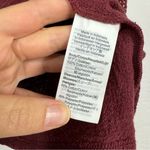 Madewell Texture & Thread Burgundy Knit Puff Sleeve Sweater Womens M Fall Eyelet Photo 5