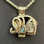 925 Sterling Silver Cage Elephant Pendant with Beads 6g. Photo 11