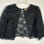 Cremieux Women's Black Floral Crochet Lace Cardigan Sweater Size 8 NWOT Photo 0