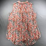 Liz Claiborne Sleeveless Button Up Tank Small Collared Abstract Print Workwear Photo 7