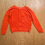 Forever 21 Orange Woven Pattern Cotton Sweater Womens Medium Photo 1