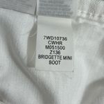 Lucky Brand Bridgette Mini Boot White Jeans Size 8 / 29 Cropped Raw Hem Denim Photo 8