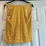 Old Navy Mustard Yellow Striped Sleeveless Top with Front Tie Detail XS B34 Photo 4