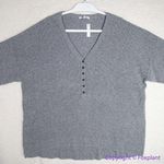 Madewell NEW Plus Asherton Waffle Henley Sweater in gray, 2X Photo 7