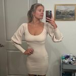 Pink Diamond Cream Knit Mini Dress  Photo 0