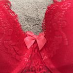 DKNY red lace balconette bra. Color- red/pink. Size 34C. Like new condition Photo 1