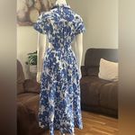 Aakaa Floral Blue and White Dress Photo 5