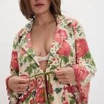Free People  Bali Wake Up Call Robe in red . NWOT, size XS. Photo 0