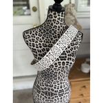 Coldwater Creek White Leather BELT Large Gold Tone Buckle X1 / XL Scroll 48” Photo 2