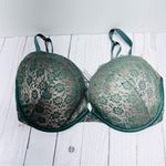 Victoria's Secret  Dream Angels Push Up Green Lace Bejeweled Bra Size 36DDD Photo 1