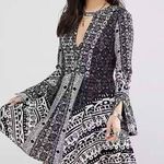 Free People Tegan Border Printed Mini Dress 4/6 Photo 0