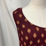 Vintage Rabbit Rabbit‎ Rabbit Rayon Slip Dress Womens M USA Made Maroon Gold Purple Size M Photo 2