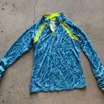 Ideology / Women's Athletic Zip Jacket / Teal - Chartreuse / size small Photo 0