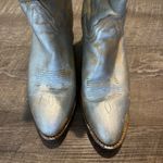 Frye  Silver Brushed Leather Cowboy Boots Photo 2