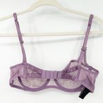 Victoria's Secret VS Lingerie Dotted Mesh Sheer Lace Unlined Balconette Bra 32C Photo 8