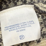 Lands' End Wool Fair Isle Full Zip Cardigan Sweater Nordic Gray Cream M Photo 7