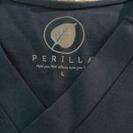 Perilla Dark Blue Scrub Top Hospital Medical Nurse Doctor Size Large NWT #5087 Photo 3