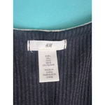 H&M Women's Black Ribbed Maxi Dress with Beige Trim Size L Photo 1