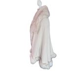 BEIGE Faux FUR CAPE SHAWL WRAP WOMEN Tan Photo 3