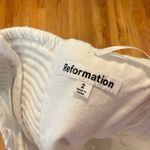 Reformation  White Strapless linen corset Top Photo 2