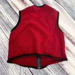 Christopher & Banks Vintage 100% Wool Red/Black Zip Up Vest Photo 2