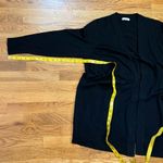 Nordstrom Women’s Black Merino Wool Blend Long Sleeve Open Front Long Cardigan Photo 4