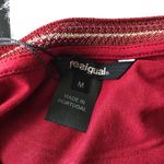 Desigual Womens Shirt S Red Inge Long Sleeve Knit Embellished Tee Top NWT Photo 6
