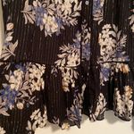 Miss Me  Garden Goddess Black Floral Semi Sheer Blouse Photo 4