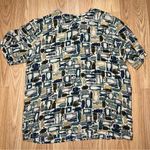 Oscar de la Renta Vintage Oscar De La Renta 100% Silk Blouse Artsy Abstract Women’s Size S 90s Photo 1