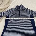 Vineyard Vines  Navy Striped Performance Half Zip Photo 5