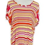 Rebecca Malone Womene  Multi-Colored Stripe Top - Sz 1x Photo 0