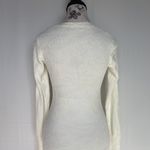 Cache ivory long sleeve V-neck nylon sweater size S small NWT Photo 4