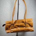 Kate Landry  Shoulder Bag Womens Medium Genuine Leather Tan Buckle Flap Photo 4