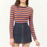 Forever 21 NWT Zip-Front Denim Mini Skirt Photo 0