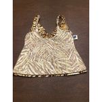 Jantzen Classics Animal Print Brown Beige Tankini Top V Photo 5