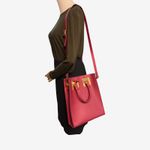 Sophie Hulme Large Albion Tote Berry Pink Leather Gold Hardware Bag Photo 4