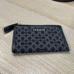 Coach Vintage Black/Silver Signature Op Art Mini Skinny Case Wallet Coin Purse Photo 2