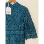 NWT Ivy City Co Lacey Dress Emerald Modest Church Green Tiered Large Fitted Photo 6