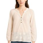 Lilly Pulitzer Lightweight Cotton Embroidery Blouse in Off White size Xsmall Photo 0